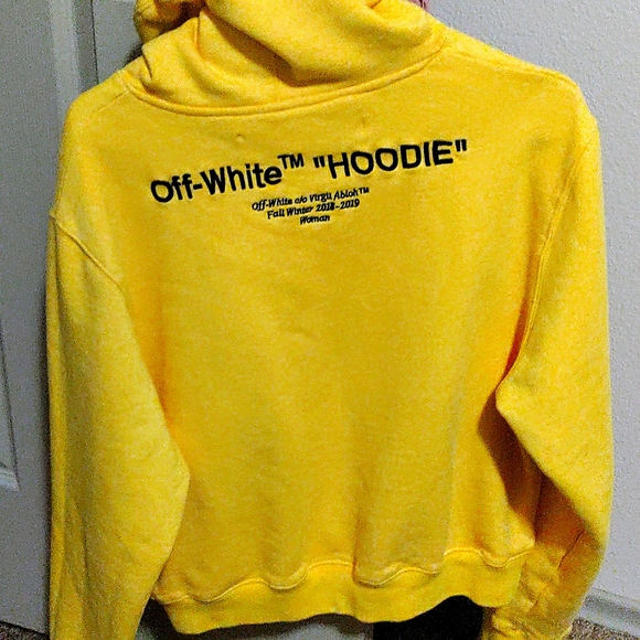 Cropped Yellow Off-White™ "Hoodie" - Picture 2 of 3